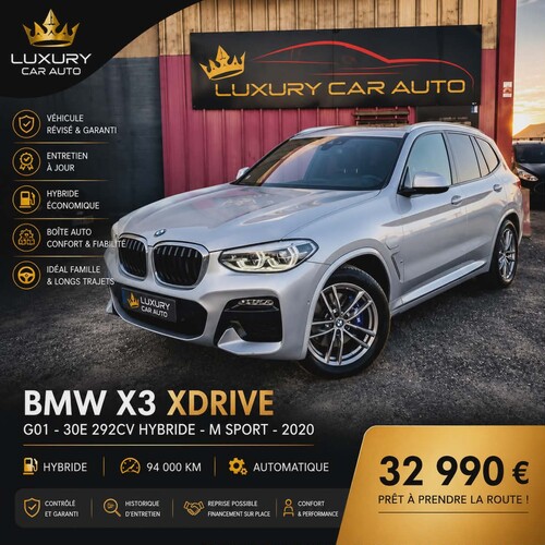 BMW X3 XDRIVE G01 - 30E 292CV HYBRIDE - M SPORT - 2020